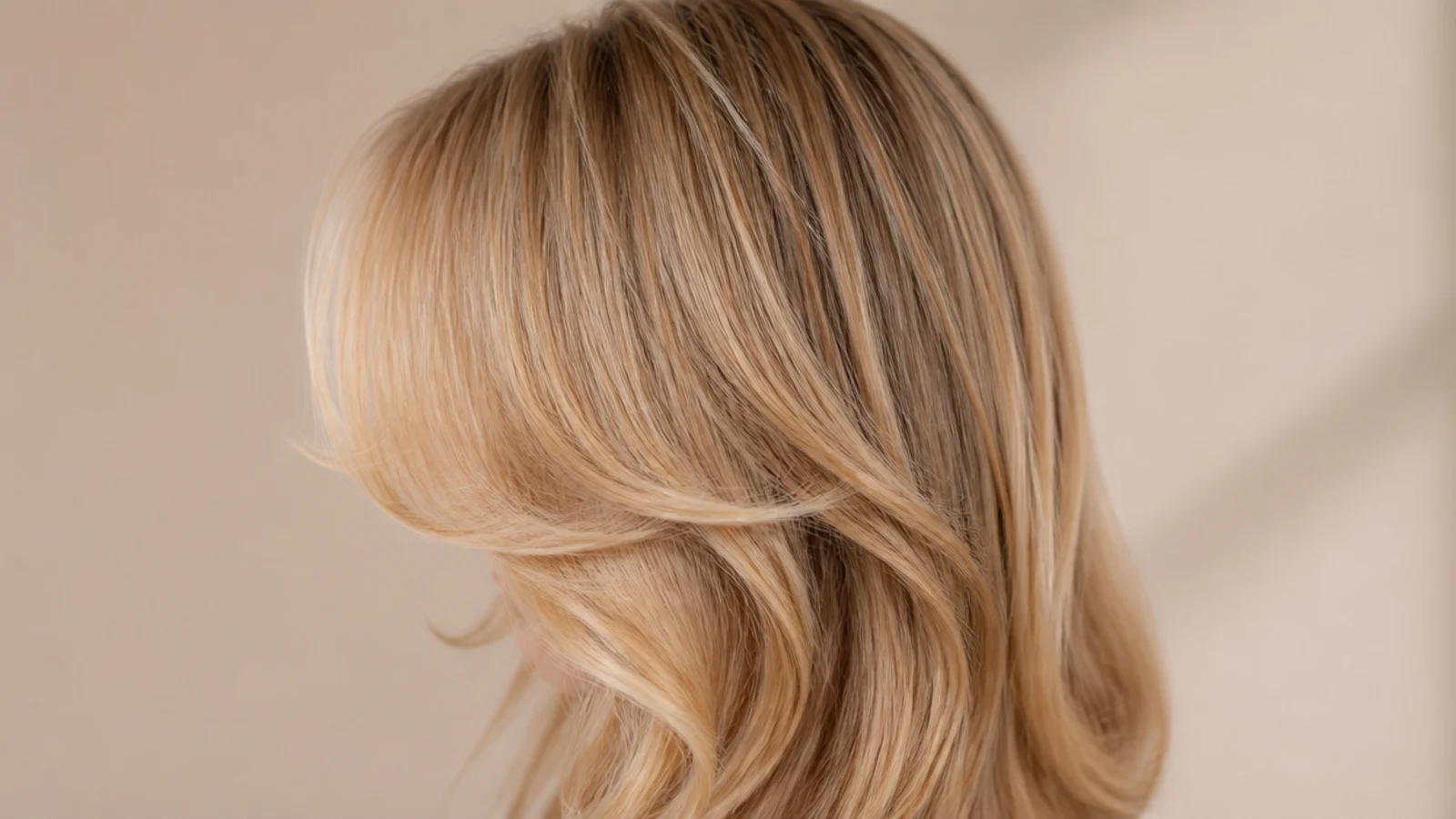 A small round brush drying the fringe back away from the forehead