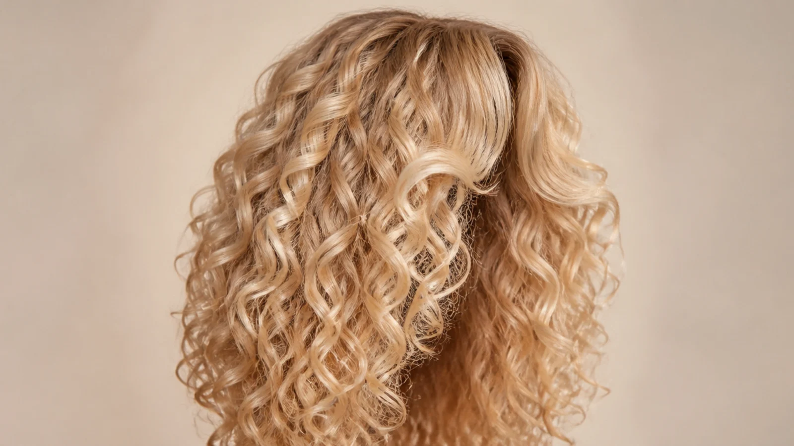 Defined curls being dried inside a diffuser attachment