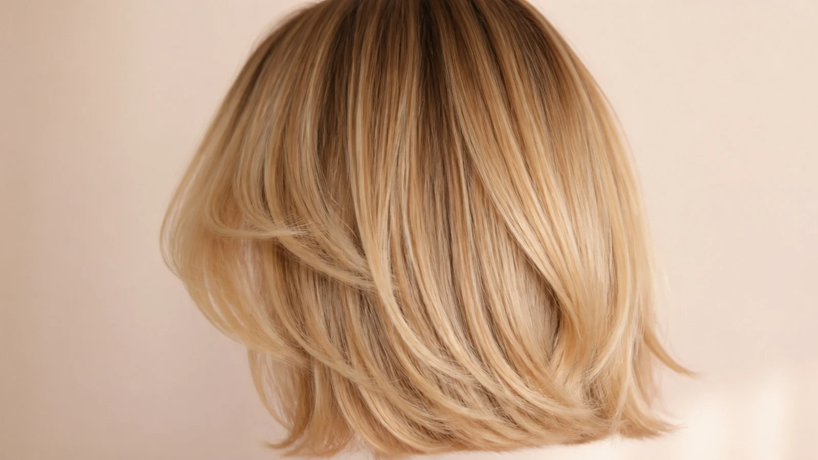 A blunt bob sitting exactly at shoulder length