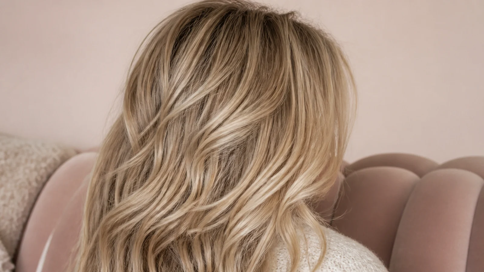 Loose settled waves on second day hair with a slightly flatter crown