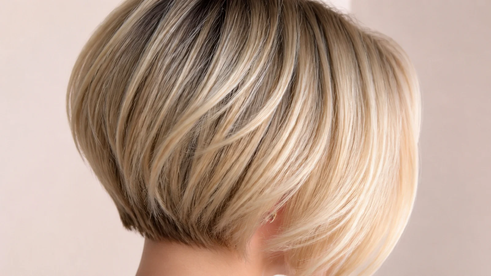 A grown out pixie at the stage where the sides reach the ears