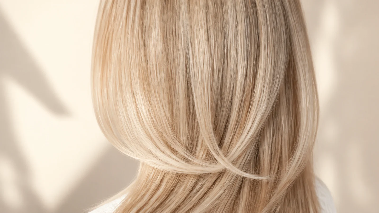 Face framing layers cut to jaw length on straight hair