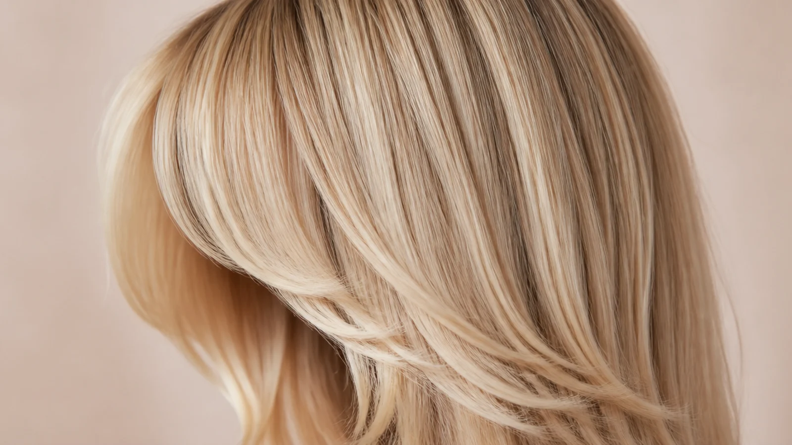 A narrow fringe closed at the centre and flaring away at the cheekbones
