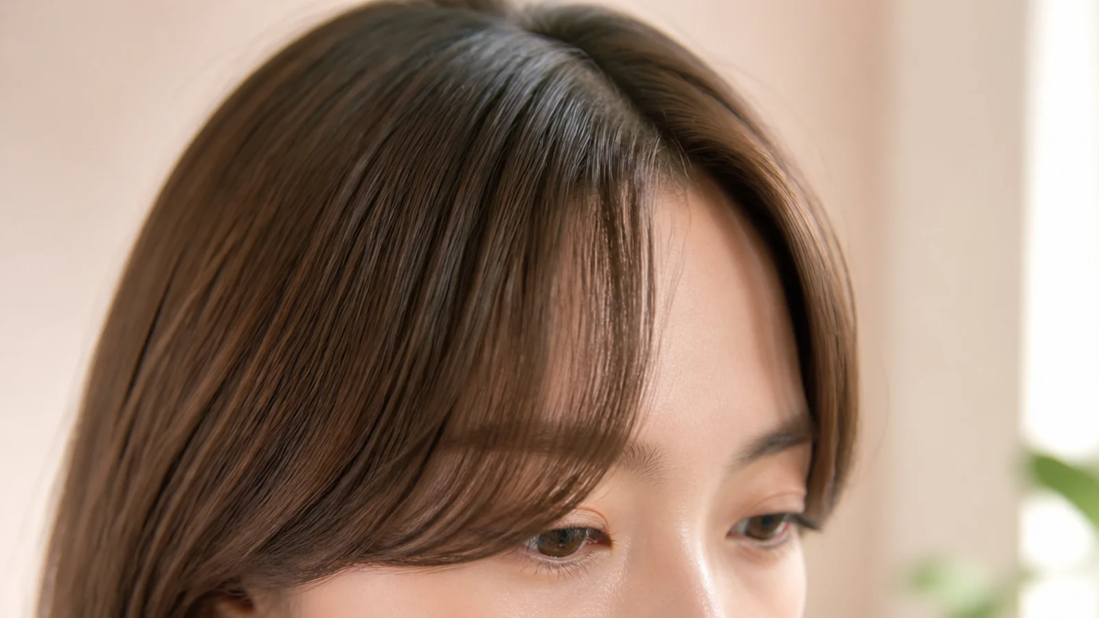 A fringe released and falling naturally before a second cutting pass