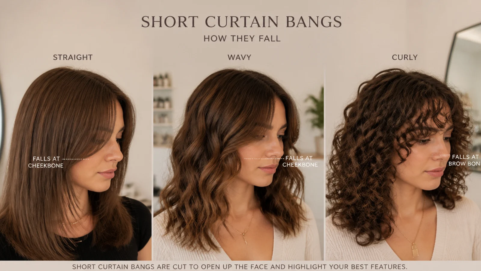 A diffuser cupping a curly short fringe at the roots