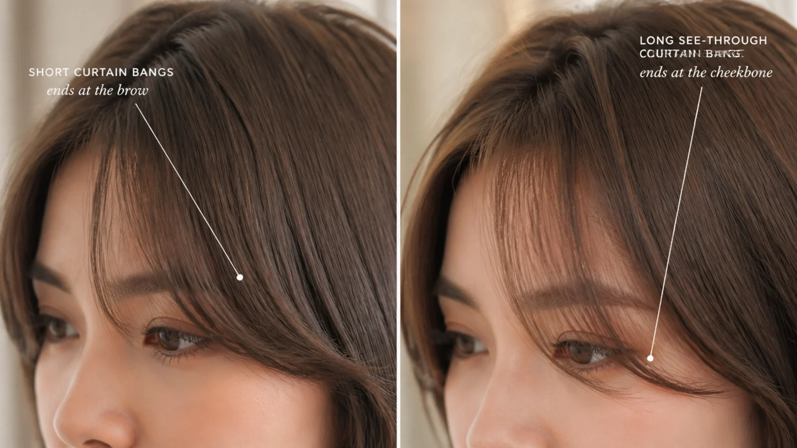 A light short fringe on fine hair