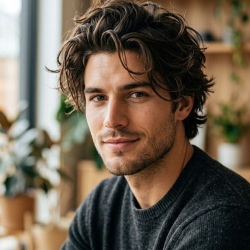 Messy Medium Length Hair Male Effortless and Stylish Look
