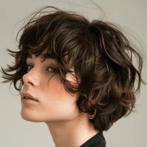 Curly Bowl Cut