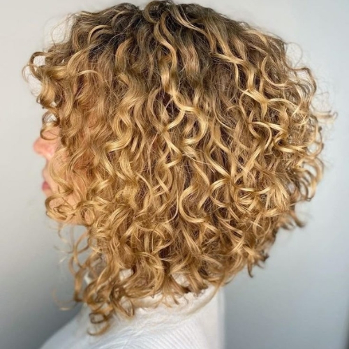 Curly Inverted Bob