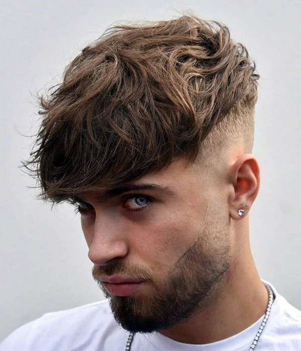 Layered Fringed Crop with Short Sides 