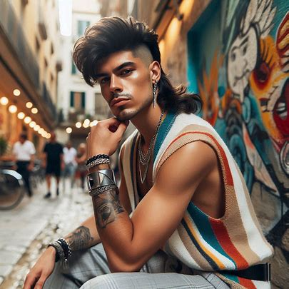 Modern Mullet Haircut Men Gallery