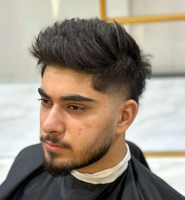 Trendy Short Mullet with Low Taper Fade