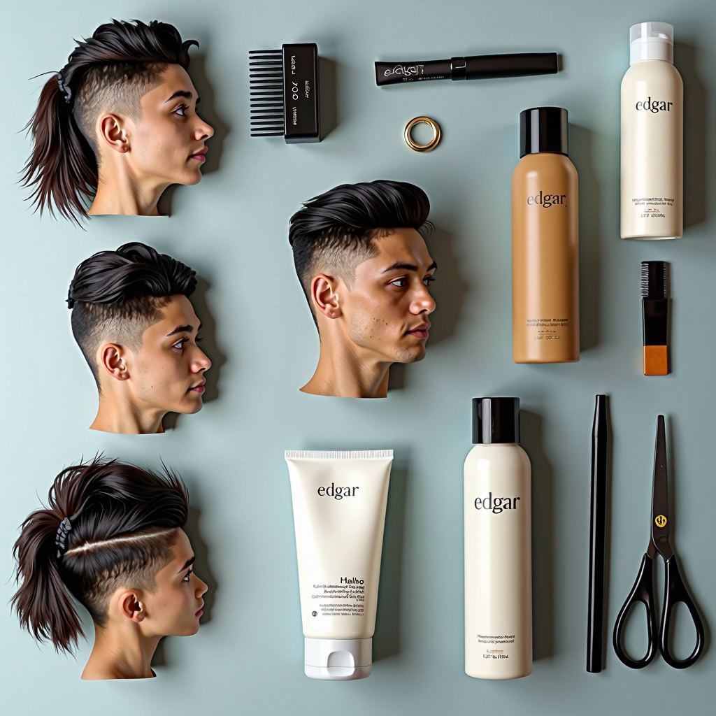 Styling an Edgar Haircut at Home