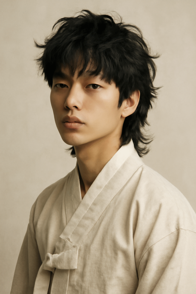 1. Traditional Korean Wolf Cut