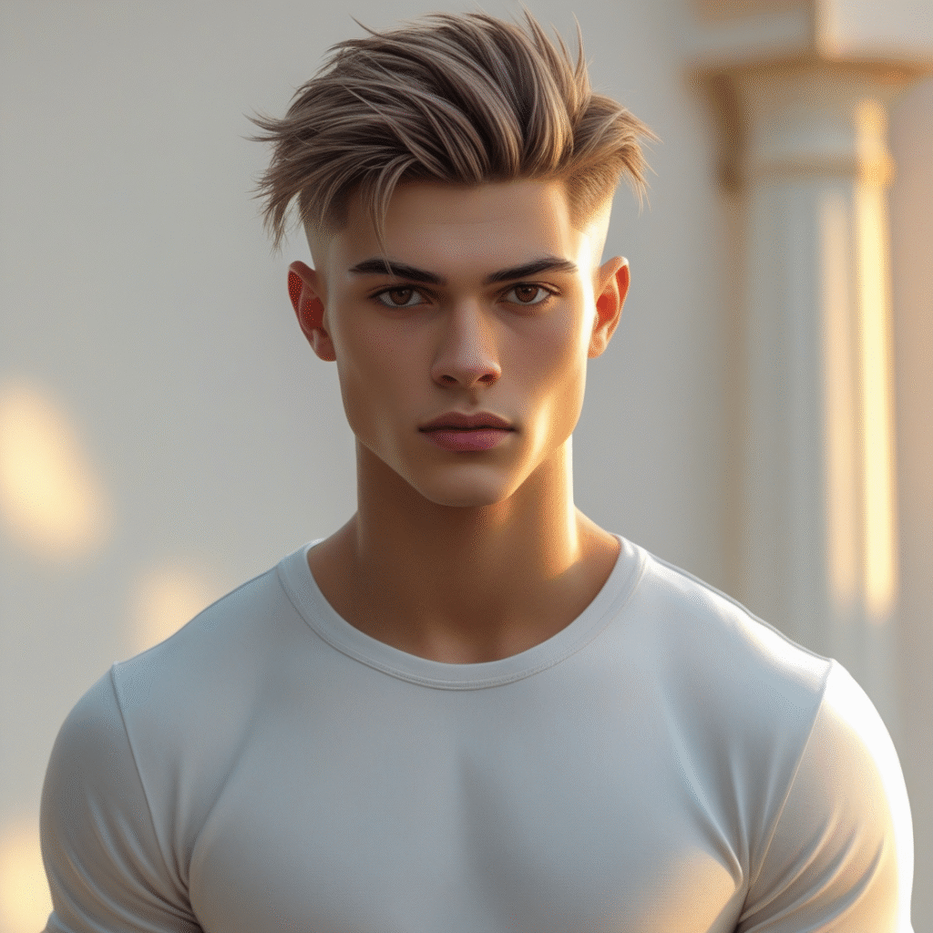 33. Wolf Cut Middle Part