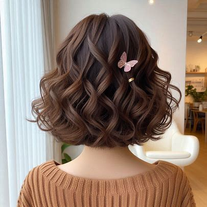 Curly Hair Butterfly Cut
