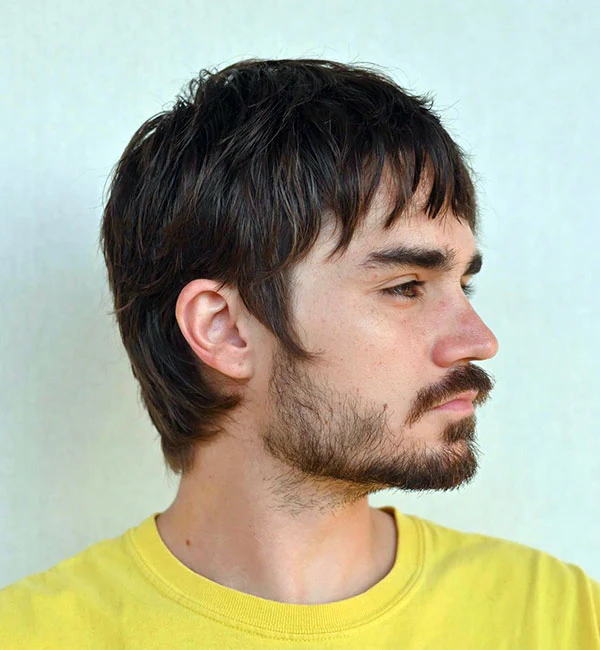 Short, Choppy Mod with Beard