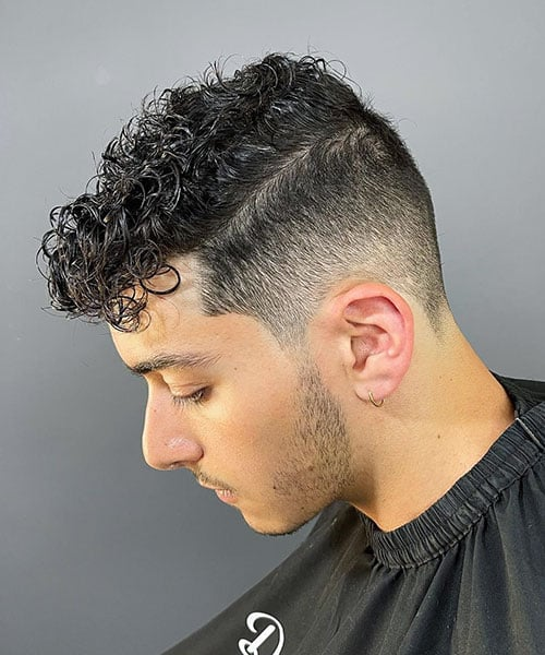 Low Taper Fade with Thick Curls