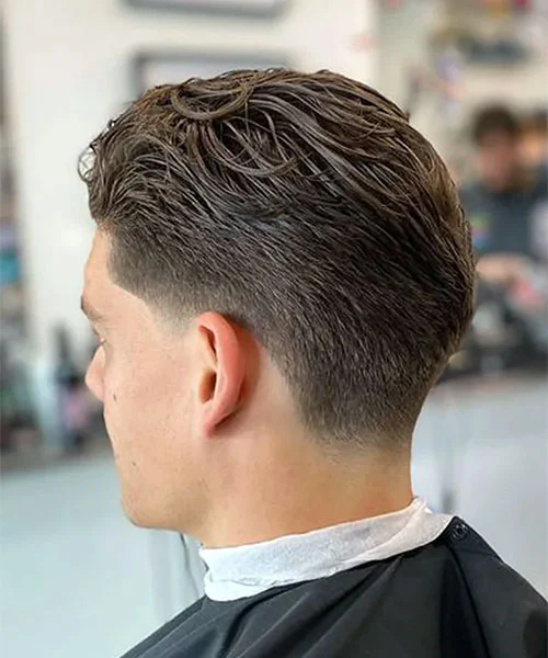 Low Fade Taper fade with Slick Back