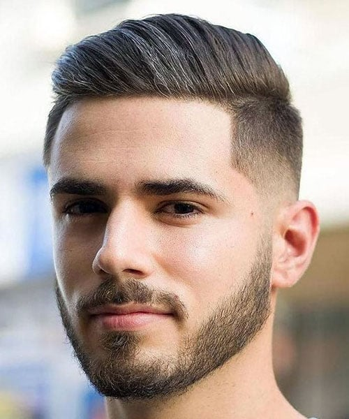 Comb Over with Low Taper Fade