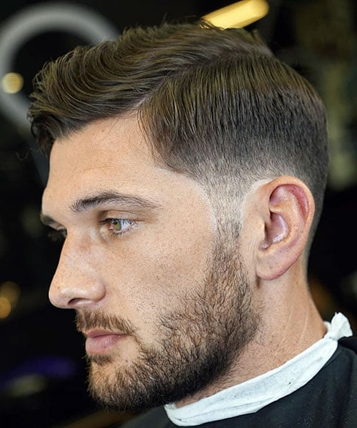 Low Taper Fade with Beard