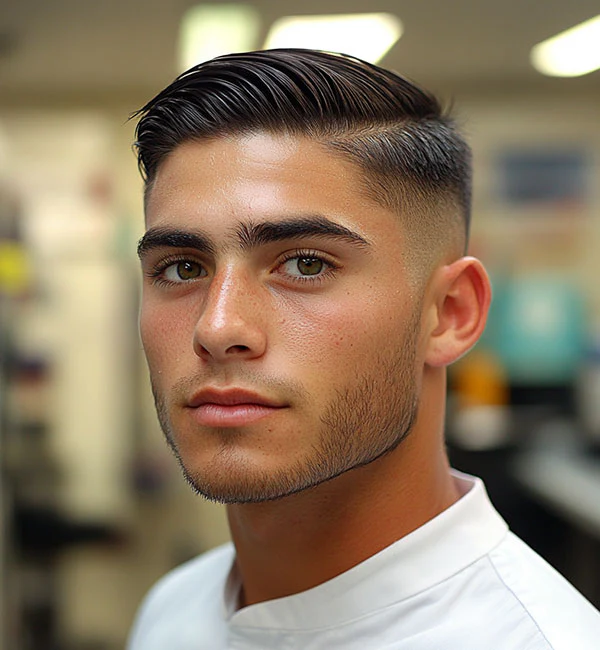 Modern Side Part with Mid Fade