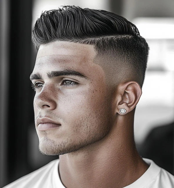 Edgy Part with High Fade