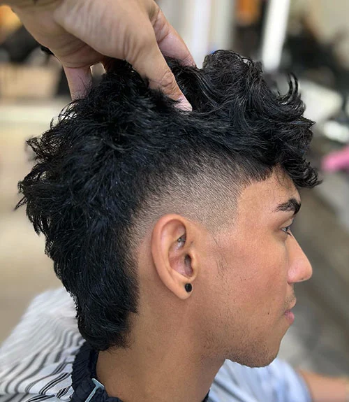 Mohawk with Burst Mid Fade