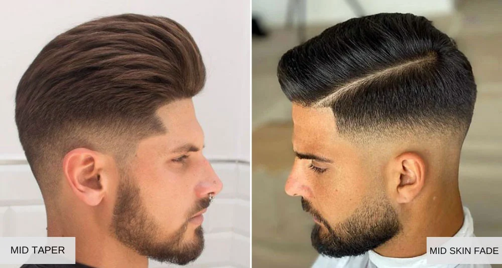 Mid Taper vs Mid Skin Fade