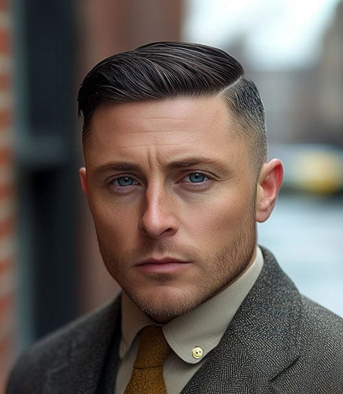 Hard Comb Over Fade