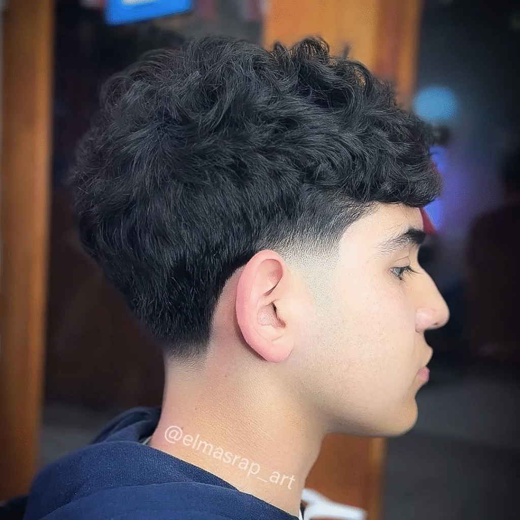 19. Curly Crop Blowout Taper