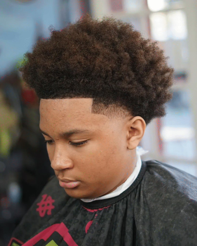 6. Blowout Afro Taper Fade