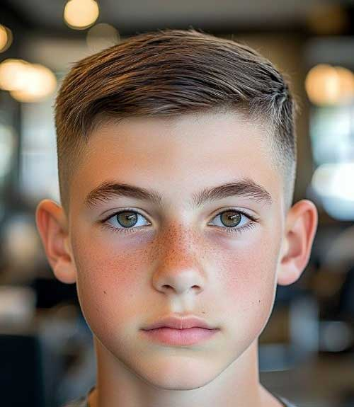 Textured Swept Crew Cut