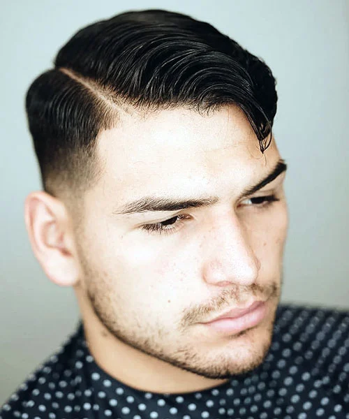 Hard Side Part with Low Taper Fade