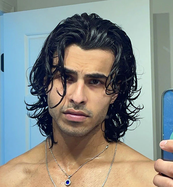 Messy Shoulder-Length Hair