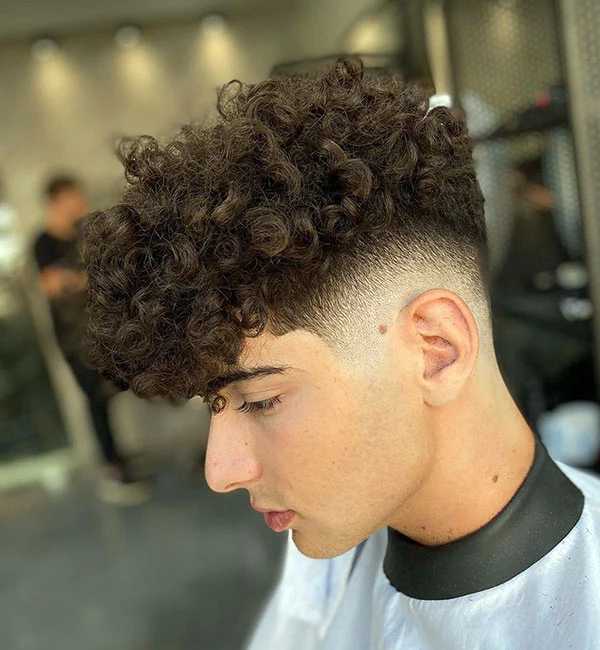 Tousled Curly Hair Fade