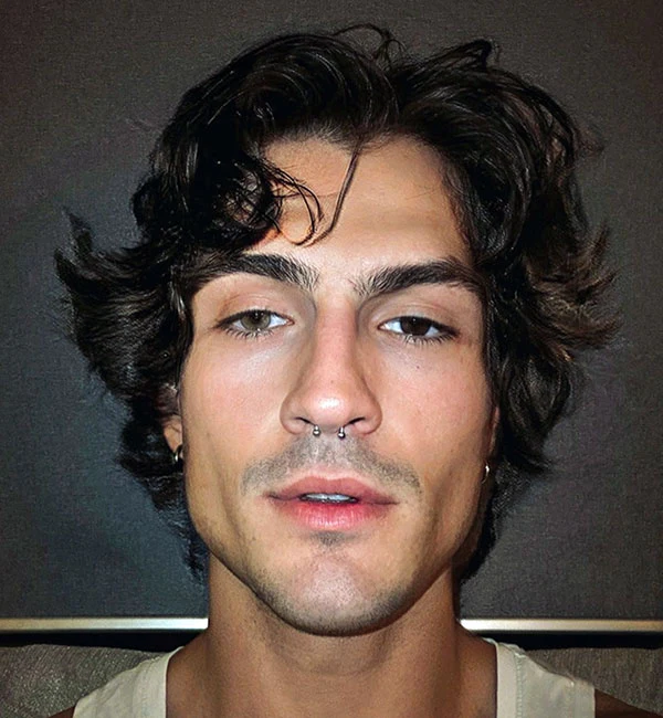 Tousled Middle Part