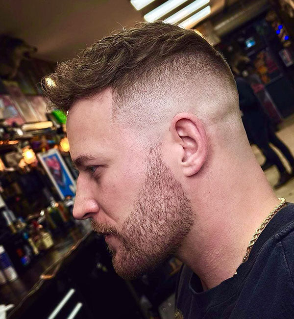 Short Messy Waves with High Skin Fade