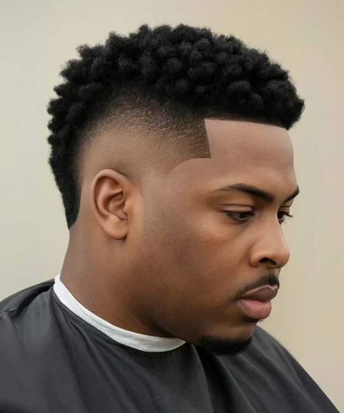 Burst Fade Black Men