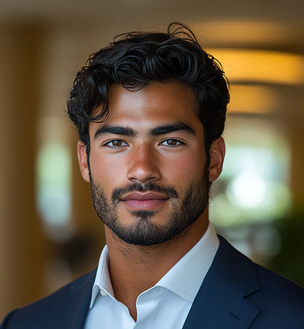 Loose Parted Curls - Professional Hairstyle Men