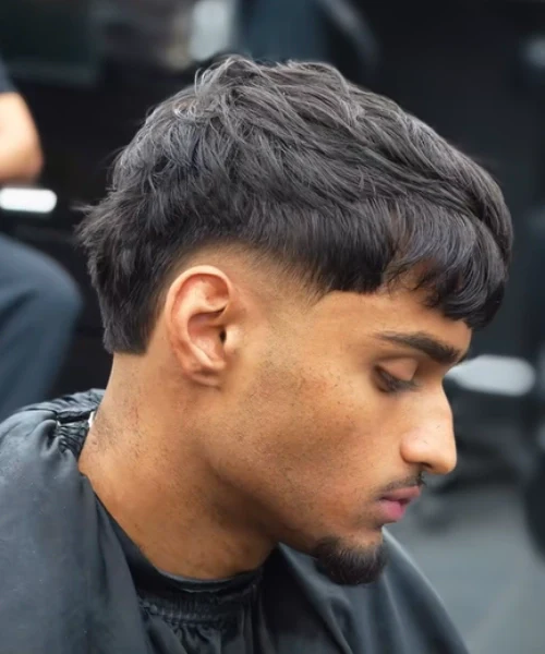 Low Taper Burst Fade