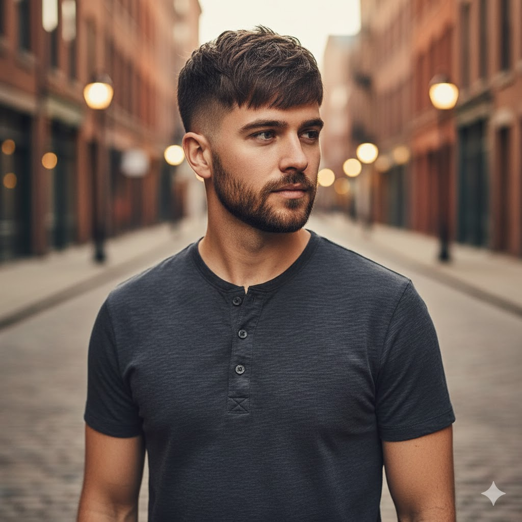 Layered French Crop with Low Fade