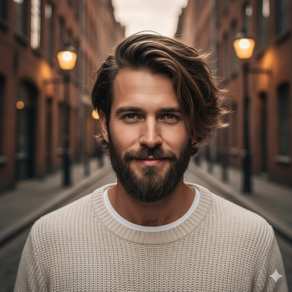 Long Side Swept Hair
