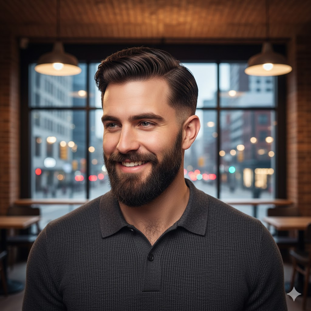 Sleek Middle Part with Short Sides