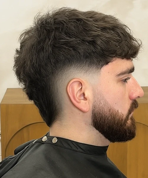 Burst Fade with Beard