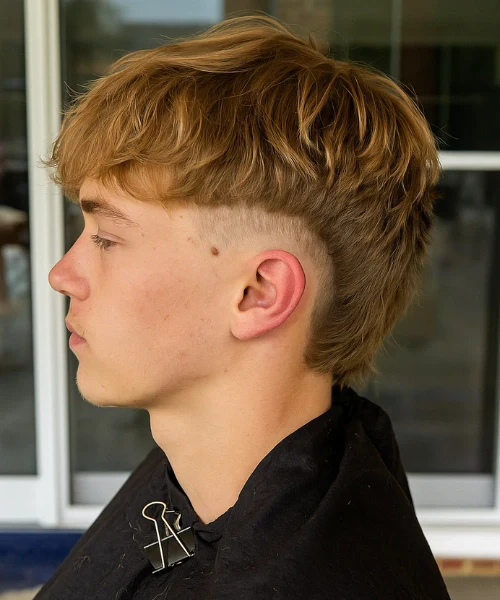 Burst Fade Blonde Hair