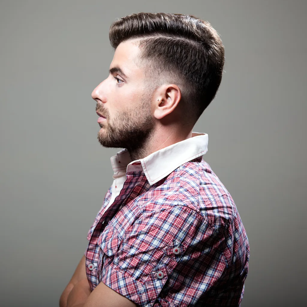 4. Side Part with Low Taper