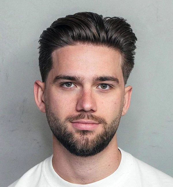 Parted Slick Back Taper