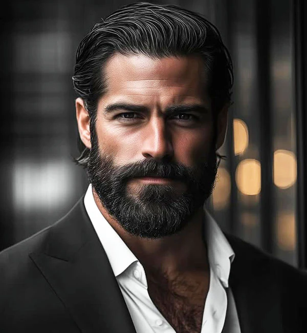 Slick Back with Beard