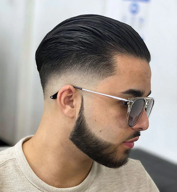 Slick Back with Drop Fade